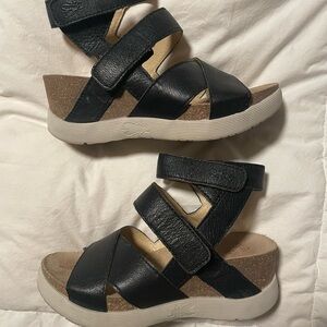 Fly London strappy leather sandals, hardly worn. Euro size 37.